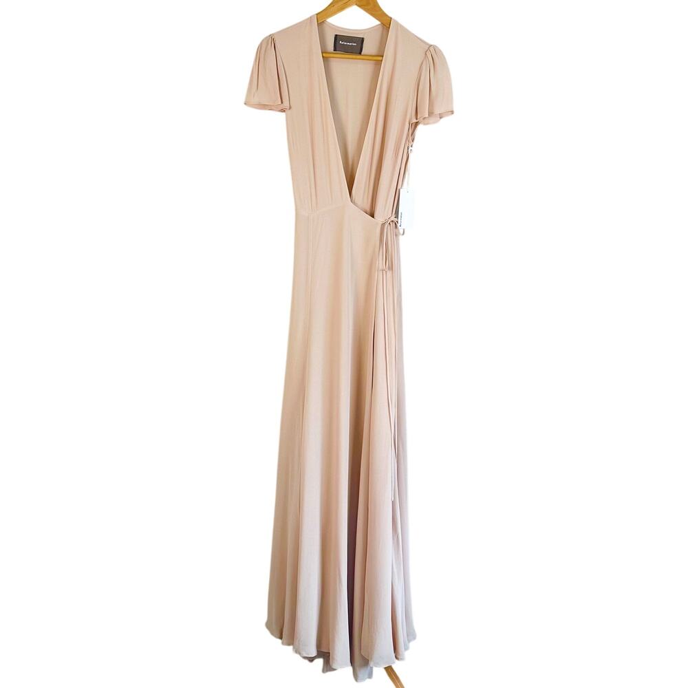 Reformation Rosey Dress in Champagne Formal Gown Prom Wedding Small - Picture 6 of 11